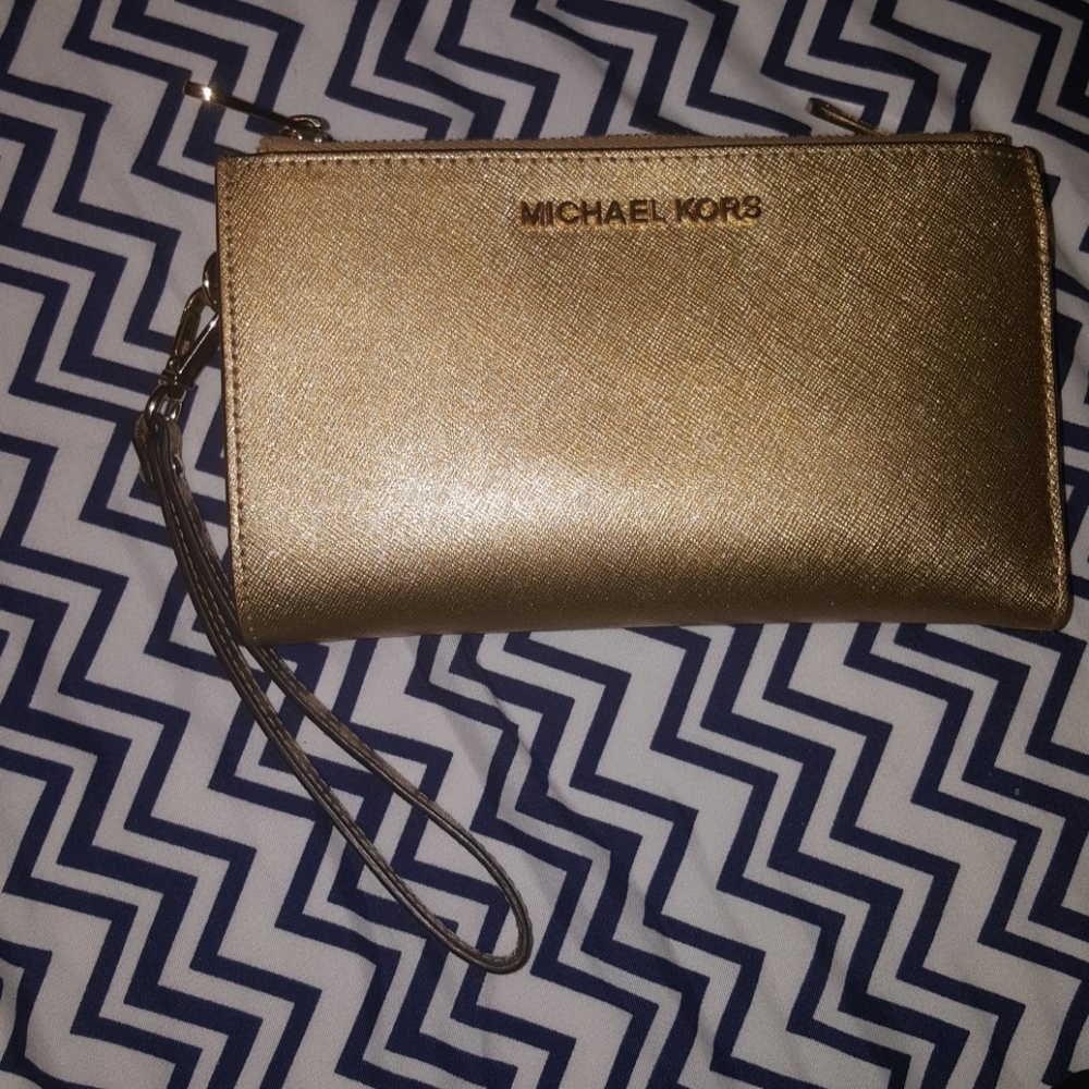 Michael Kors Gold Wristlet